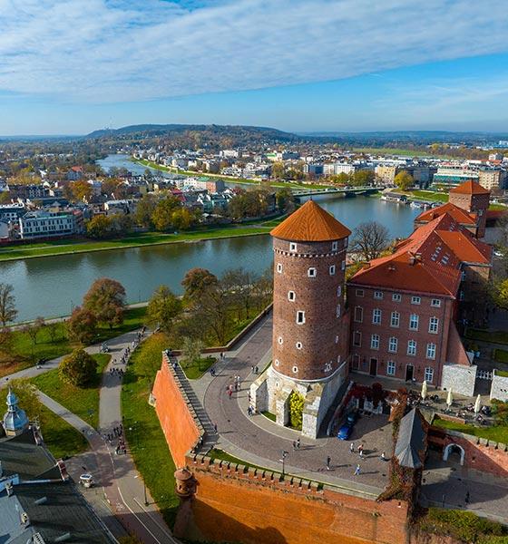 Panorama miasta w Krakowie