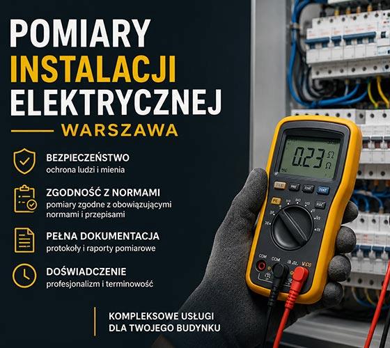 Pomiary instalacji elektrycznej w Warszawie wykonywane przez elektryka przy rozdzielni elektrycznej